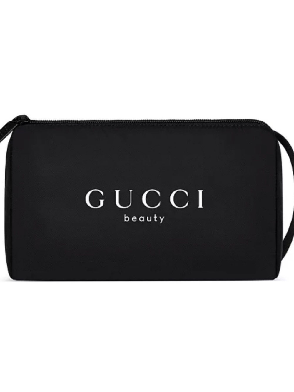 Gucci Black Beauty Zip Pouch with Logo Brand New
